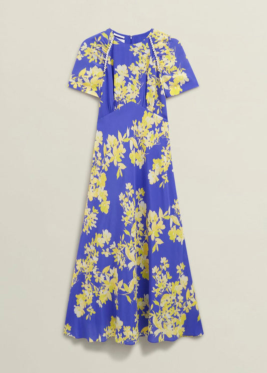 Ann Embellished Silk Dress